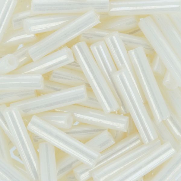 Бисер Toho Bugle 3 (9 мм), 25 г (5х5 г), 0122 молочный/перл