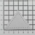 Заплатки пришивные из замши, треугольник равнобедр., стор.5см, с перфорацией, 2 шт, 100%кожа, 25 серо-белый, 59901