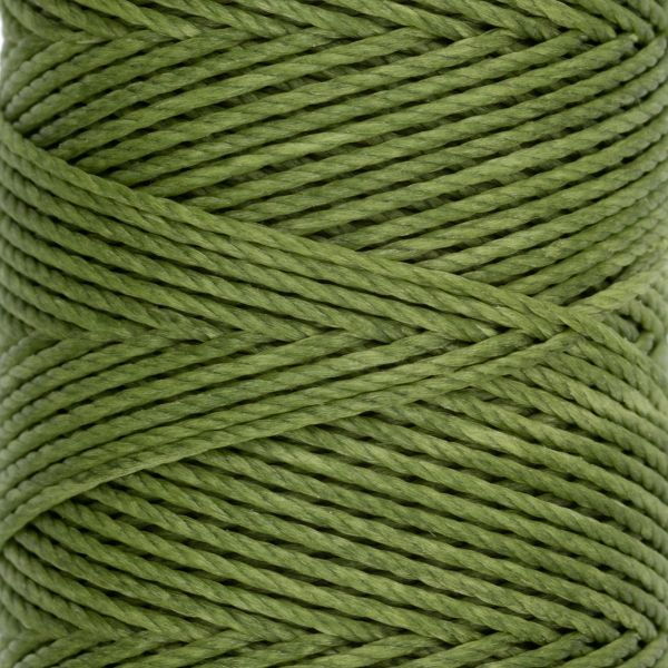 Нитки для кожи вощёные кручёные (полиэстер) 0.45 мм, 40 м, 011 зеленый, LC-005, Промысел