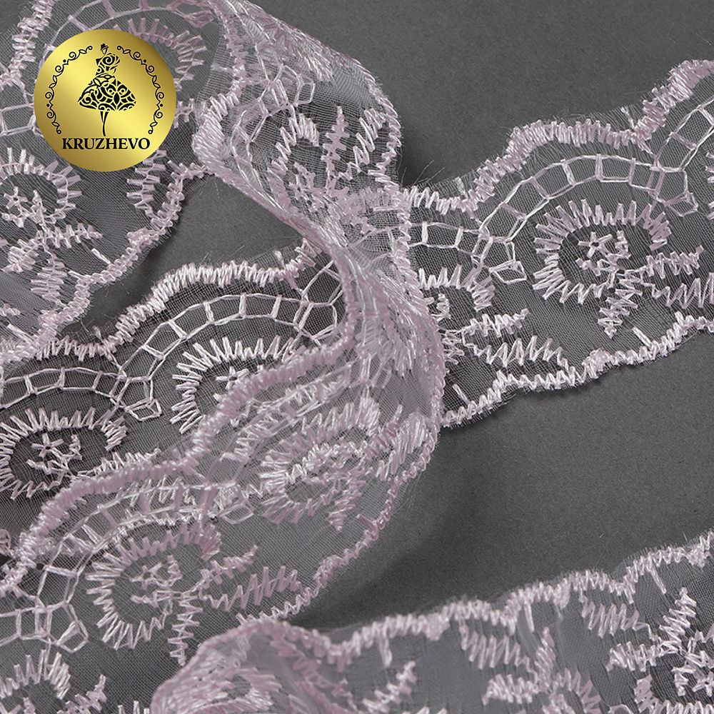 Кружево капроновое 45 мм / 9.14 м, TBS.30010 цв.147 (233) розовый, Kruzhevo