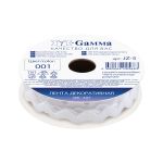 Тесьма отделочная Зигзаг 5 мм, 5х3 м, 001 белый, Gamma JZ-5