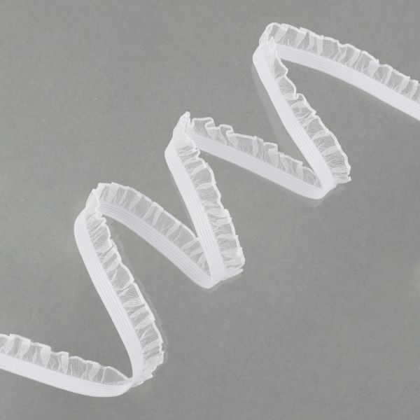 Резинка бельевая (ажурная) 12.0 мм / 25 метров, белый-2, Blitz DT-08