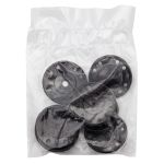 Кнопка пришивная металл ⌀35.0 мм, цв.черный пласт, 4 шт, BIG