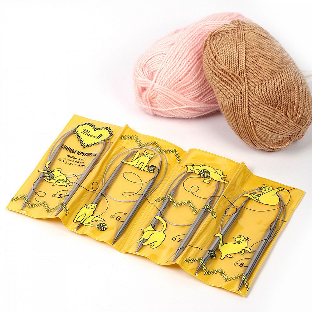 Набор круговых спиц Maxwell Gold 4 шт длина 60см 5.5-6-7-8мм