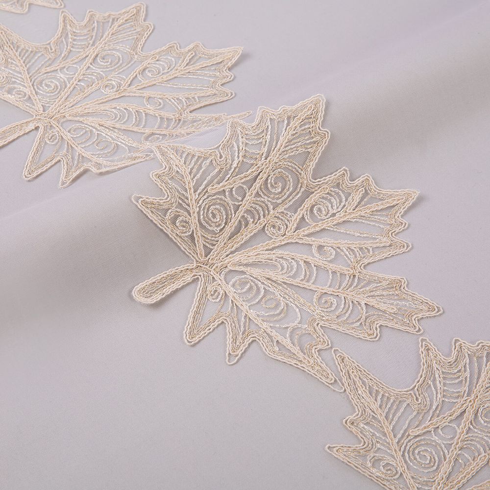 Кружево на сетке широкое 160 мм / 11 м, бежевый, Gamma GFLM-24209