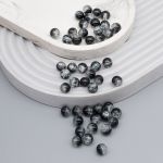 Бусины стекло ⌀8 мм, кракле, 46 шт, Astra&Craft, SY 33 градиент прозрачный/черный, 1301138