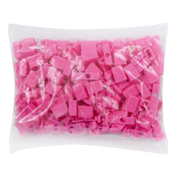 Наконечник для шнура пластик 17х11 мм, ПП, розовый, 100 шт