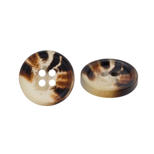 Пуговица 4 прокола 28L = 18 мм, пластик, col.B т. коричневый, CN2867, 72 шт