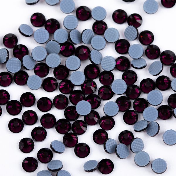 Стразы клеевые акрил 3-3.2 мм, 1х144 шт, SS12 023 сиреневый (amethyst), Zlatka RS/144