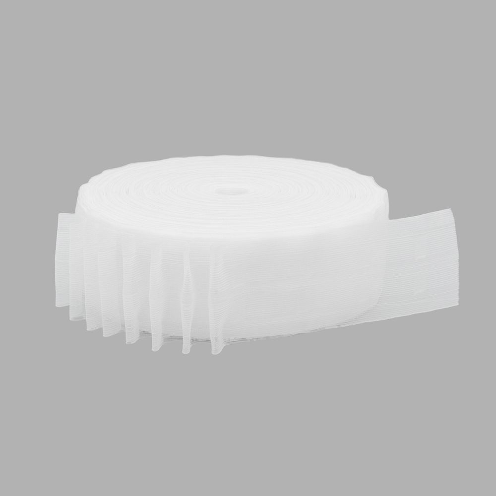 Лента (тесьма) шторная: сборка параллельная (1:2.5) 60 мм / 100 метров