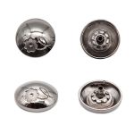 Часть кнопки Альфа (S-образная) ⌀22 мм (A-часть), 5/22 чер.никель мет. сфера с цветком, 20 шт