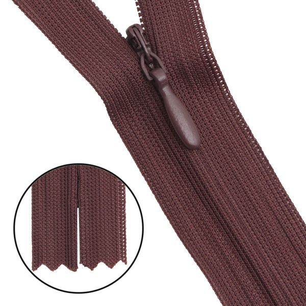 Молния потайная (скрытая) Т3 (3 мм) 1 зам., н/раз., 50 см, кор, 31319 / 50, 10 шт