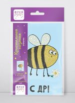 Алмазная (кристальная) мозаика Фрея, открытка С днем рождения!, 14.8х10.5 см