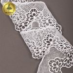 Кружево гипюр (плетёное) 80 мм, 0741 цв.01 белый уп.13.71м, Kruzhevo