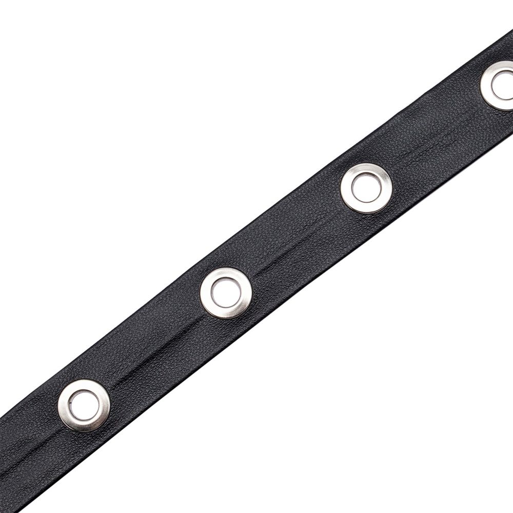 Лента отделочная кожзам с люверсами 20.0 мм / 41.148 метра, цв. черный, 3AR2860