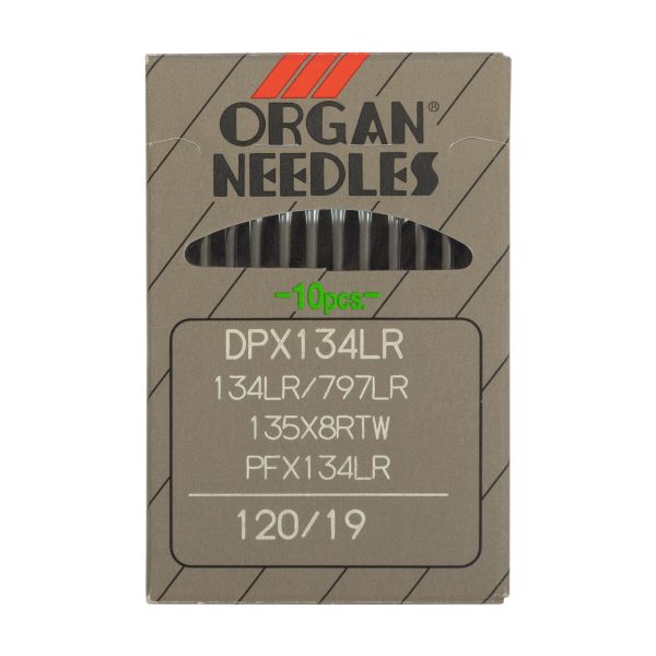 Иглы для промышленных швейных машин Organ 134 LR, 10 шт, 120