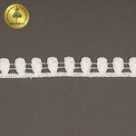 Кружево гипюр (плетёное) 10 мм, TBY.W1088, теплый белый, 13.71м, Kruzhevo