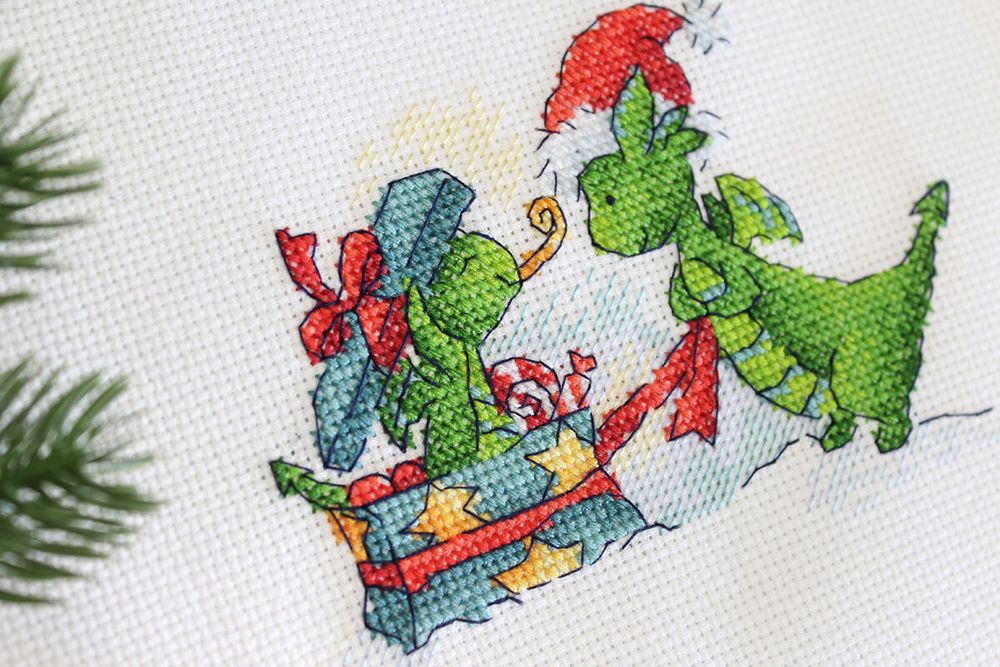 Набор для вышивания нитками МП Студия (Жар-птица), Подарочек, 9х13 см