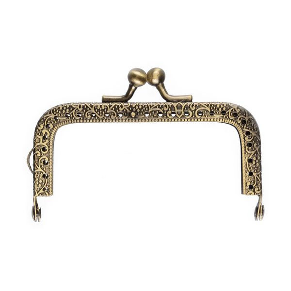 Застежка для сумки фермуар 8.5х4.5 см, 5 шт, 02 под состаренную бронзу, Gamma FER-15