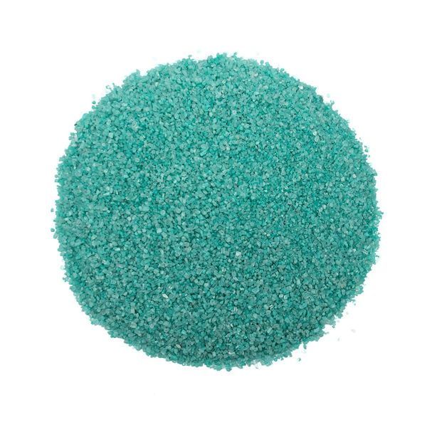 Песок для декоративных работ (500гр), мелкий (0,5-1 мм) (п28 бирюзовый)