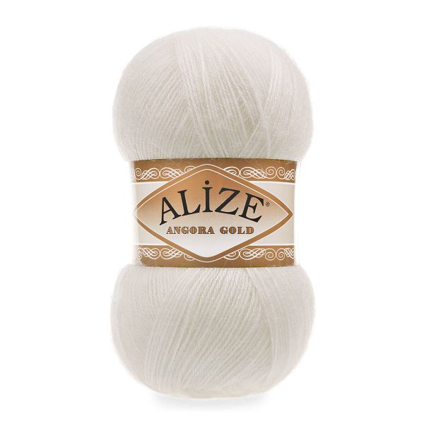 Пряжа Alize (Ализе) Angora Gold / уп.5 мот. по 100 г, 550м, 450 жемчужный A