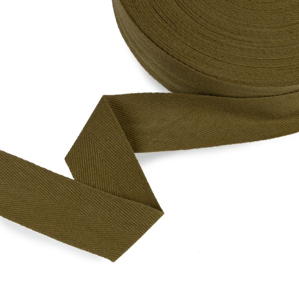 Тесьма (лента) киперная (100% х/б) 40 мм / 50 метров, хаки/khaki, Gamma TCT-40