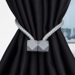 Подхваты шторные магнитные, 2 штук, серый, MTW183