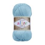 Пряжа Alize (Ализе) Diva / уп.5 мот. по 100 г, 350м, 346 бирюзовый A