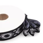 Лента (тесьма) жаккардовая 20.0 мм / 10±0.5 метров, Геометрический орнамент 20279 V3 черный/серый