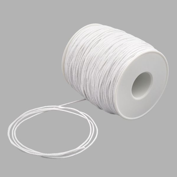 Шнур вощеный ⌀1.0 мм / 100 метров, 0371-9002 (белый)