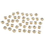 Хрустальные стразы в цапах/золото, 6мм, 40 шт, Astra&Craft, 01 прозрачный, 4AR169/176