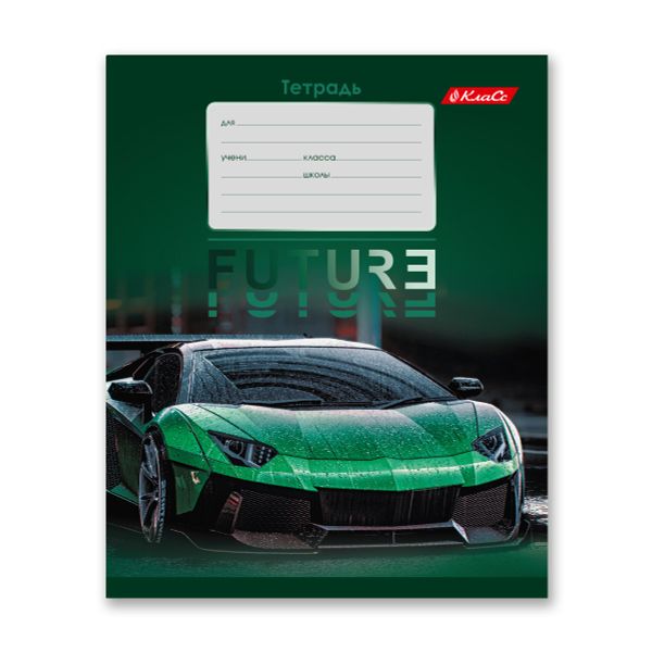 Тетрадь ученическая школьная, выборочный лак, A5+ 24 л. на скобе 65 г/м², белизна 100% 30 шт, клетка, 000373 Зелёная ракета, Светоч 24ТСКд5_4_3_1