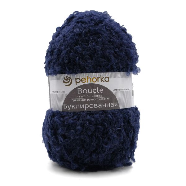 Пряжа Пехорка Буклированная / уп.5 мот. по 200 г, 220 м, 156 индиго