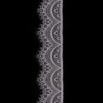 Кружево эластичное (стрейч) 60 мм / 13.71 метра, C154 светло-серый