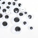 Глаза круглые бегающие 8-18 мм, цв.МИКС уп.100 шт