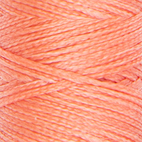 Нитки для кожи вощёные плоские 0.8 мм, 25 м, 014 коралловый, LC-001, Промысел