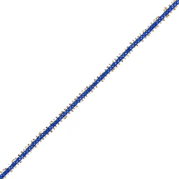 Шнур отделочный плетеный ⌀6.0 мм / 30 метров, василек, С757Г7