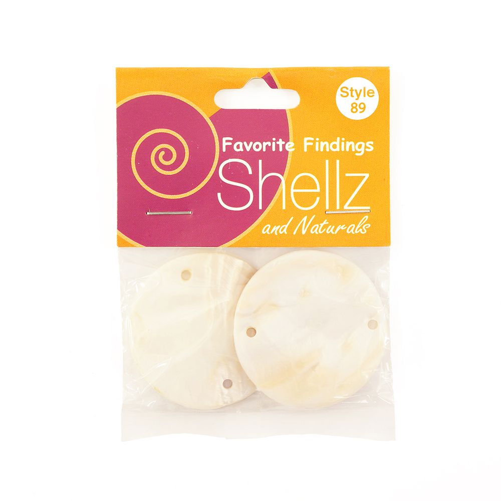 Пуговицы Shellz &amp; Natural Large Shell, 01 натуральный, 2 шт, Blumenthal Lansing