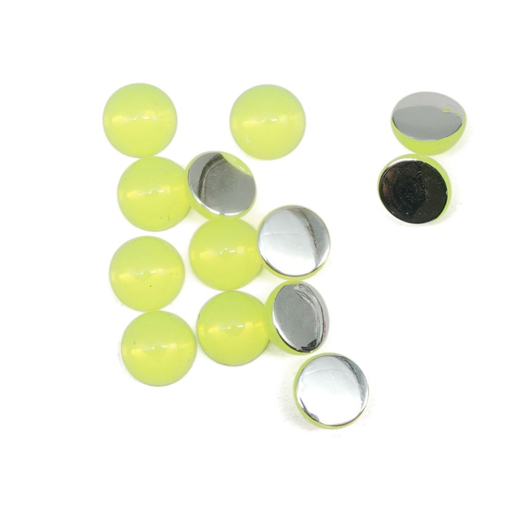 Полубусины пластиковые, желейные, полупрозрачные в цвете, 8мм, 25шт/упак, Astra&amp;Craft (J15 неоновый желтый)