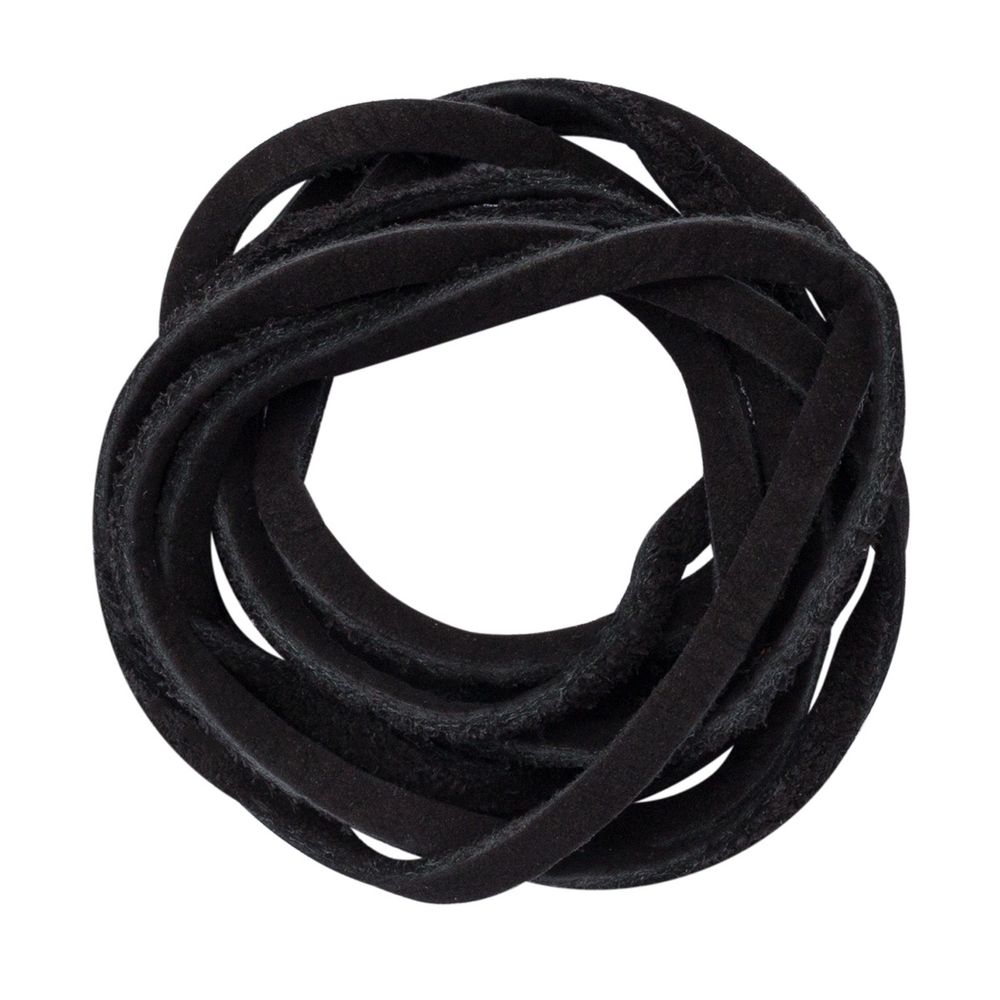 Шнур кожа натуральная ⌀3.0 мм / 1 метр, дизайн 301, 100% кожа, черный