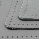 Набор заплаток пришивных из кожи, треугольник равностор. 4, 6 и 8см, с перфорацией, 3 шт (07 серый), 9406