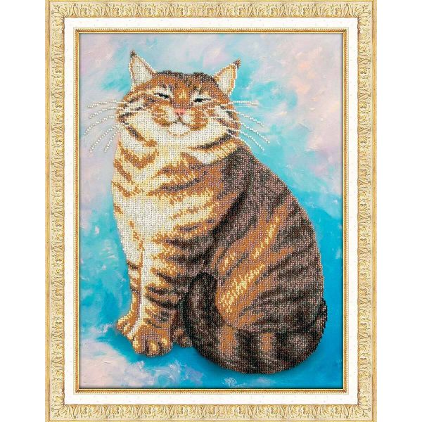 Набор для вышивания бисером Паутинка, Котя 30х40см