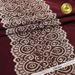 Кружево бельевое эластичное 180 мм / 3 м, L1351 цв.т.бежевый+св.бежевый, Kruzhevo