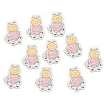 Декоративный стикер Пчелка 40 мм, розовый, 10 шт