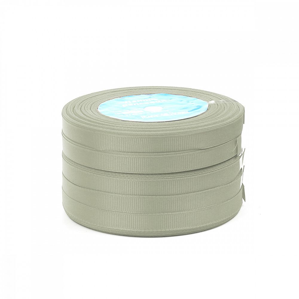 Лента репсовая (в рубчик) 10.0 мм цв. 007 св.серый 5 шт по 22.86м (±1м)