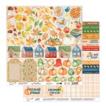 Бумага для скрапбукинга Теплая осень 190 г/м², 30.5х30.5 см, 10 шт, 7 лист для вырезания, Mr.Painter PSR 2609