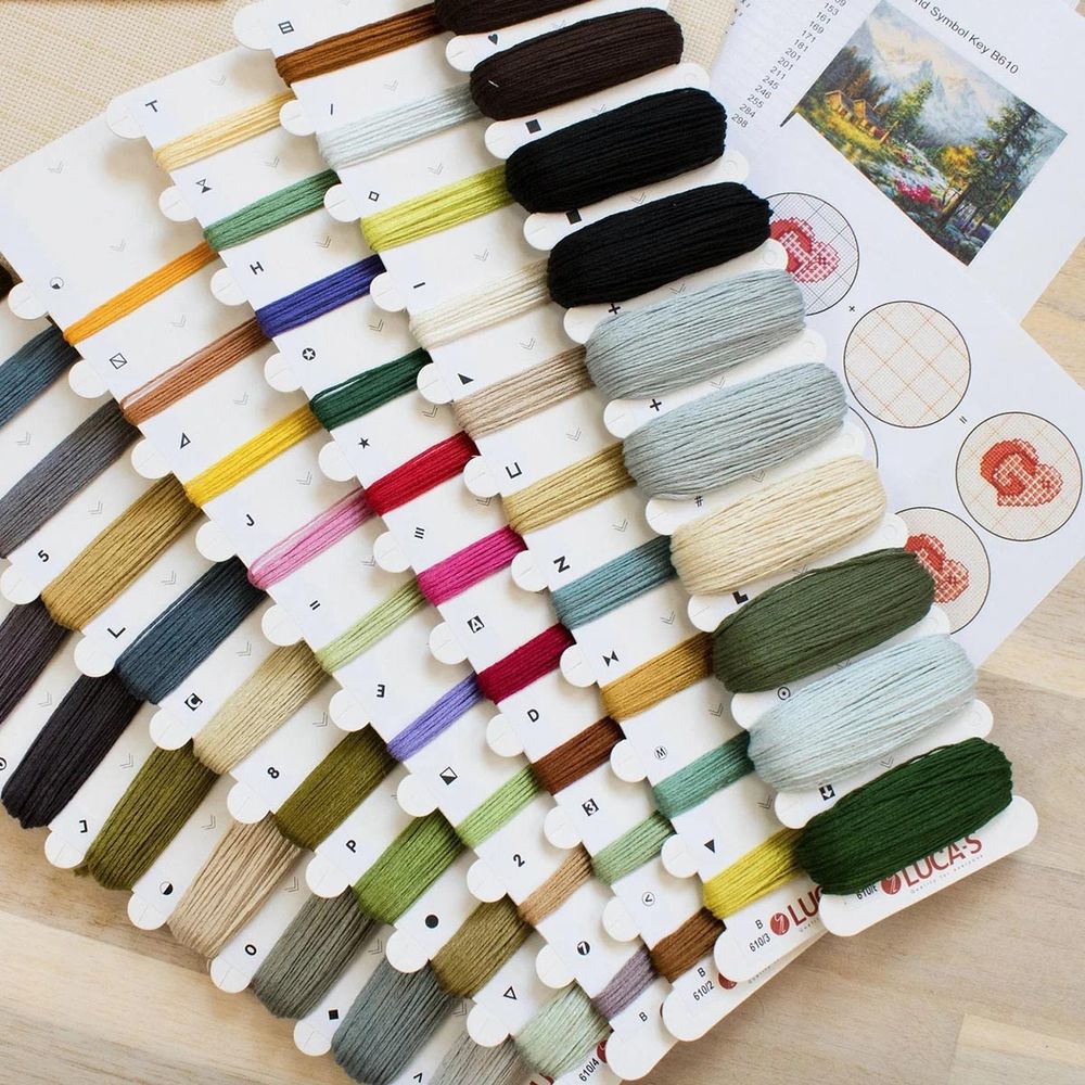 Набор для вышивания нитками Luca-S, Шале, 53х41см