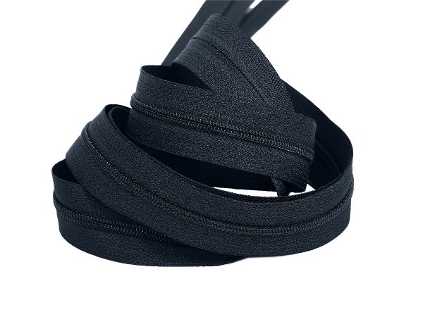 Молния рулонная витая (спираль) Т3 (3 мм), УСИЛЕННАЯ, НА БОБИНЕ, S-071 т.синий (цв.SBS) / 200 метров