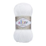 Пряжа Alize (Ализе) Diva / уп.5 мот. по 100 г, 350м, 055 белый A