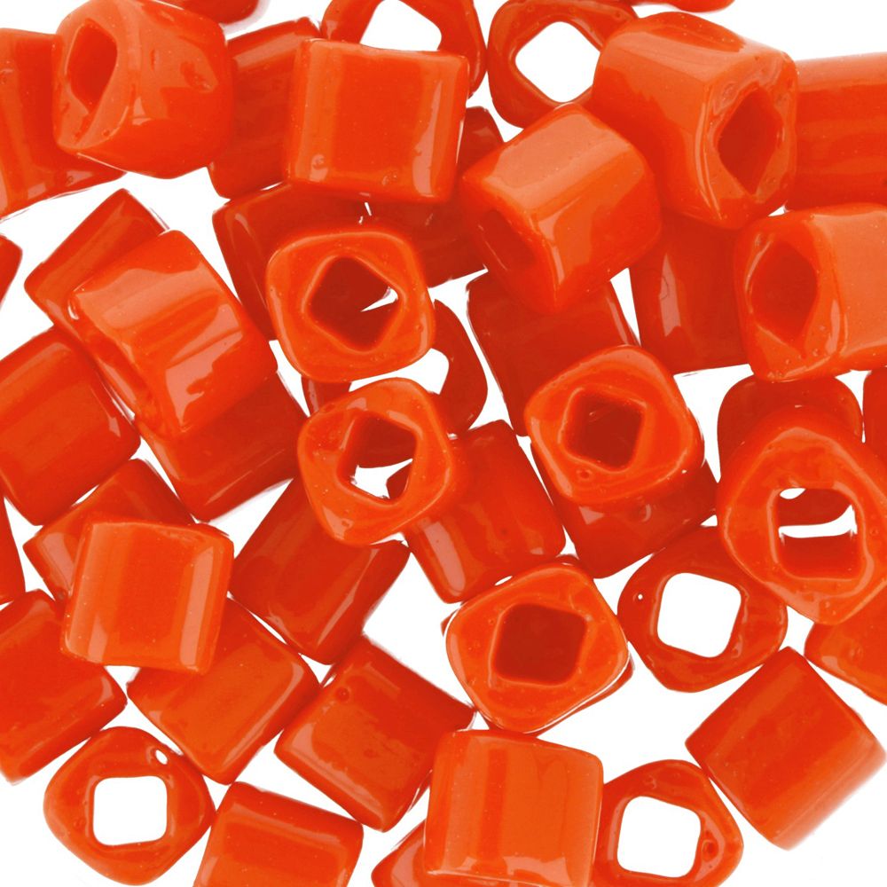 Бисер Toho Cube 2 (4 мм), 5х5 г, 0050 оранжево-красный